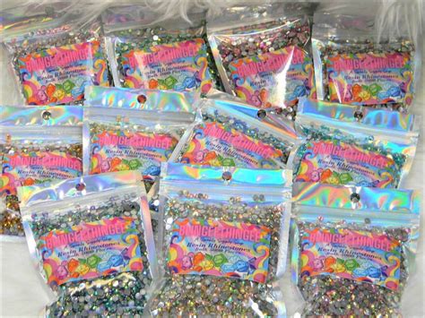 BULK RESIN AB Flatback Rhinestones Choose Color Size 3mm 4mm 5mm 6mm ...