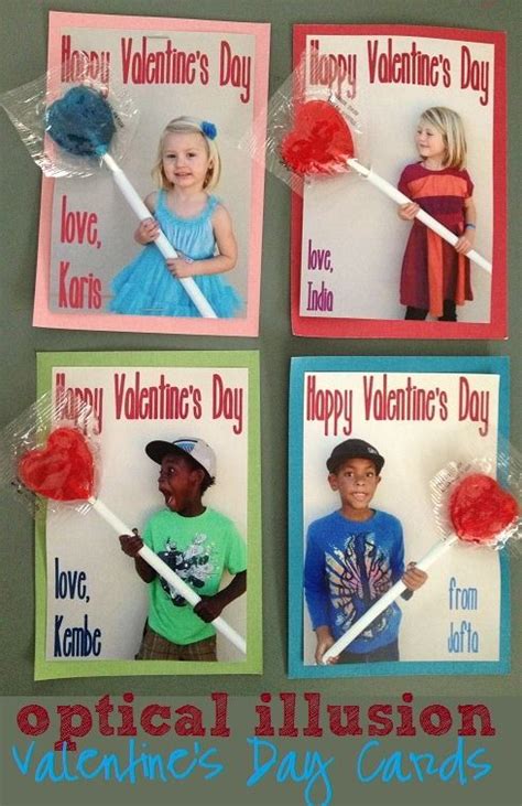 optical illusion valentine's day cards Valentine Crafts For Kids, Diy ...