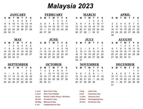 2023 calendar planner malaysia excel free printable templates - calendar 2023 malaysia excel get ...