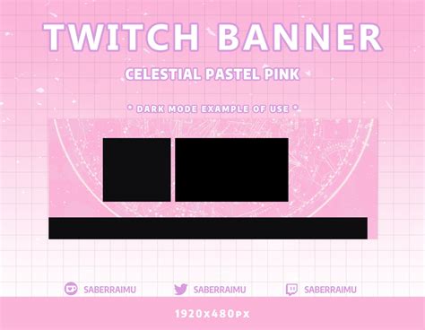 Pastel Pink Twitch Banner / Star Twitch Banner / Stream Assets ...