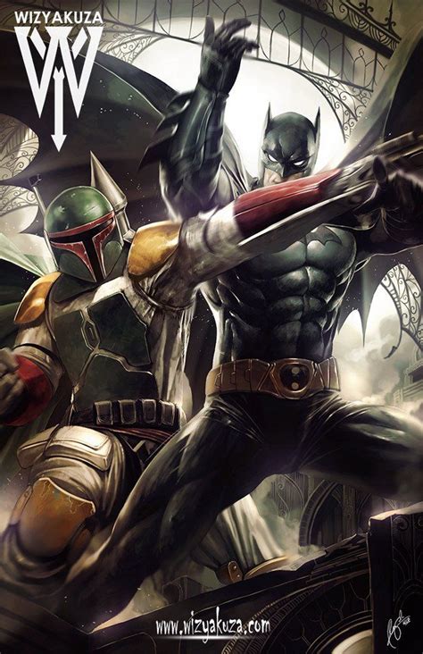 The Bat vs. The Fett – Wizyakuza.com | Batman, Star wars artwork, Star wars