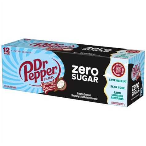 Dr Pepper Creamy Coconut Zero Sugar Soda Cans, 12 pk / 12 fl oz - Kroger