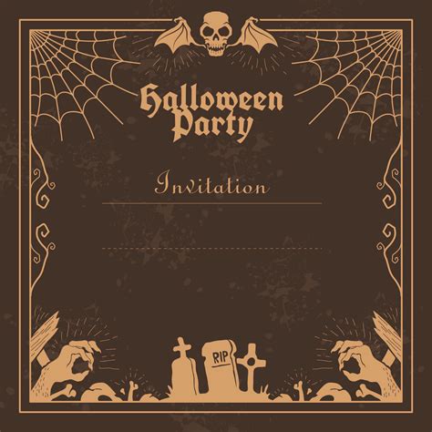 Printable Vintage Halloween Invitation | Halloween invitation templates ...