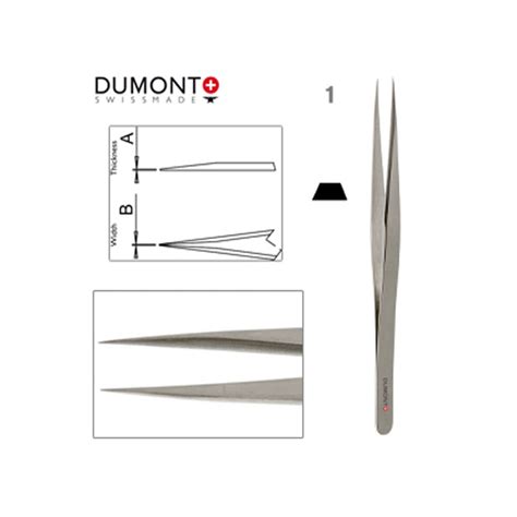 Dumont Dumoxel #1 Watchmaker Tweezers Antimagnetic Steel 120mm Swiss ...