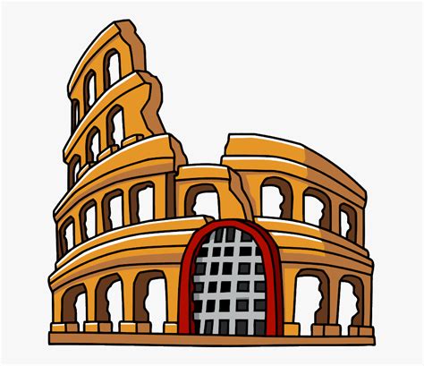 Colosseum - Rome Colosseum Cartoon , Free Transparent Clipart - ClipartKey