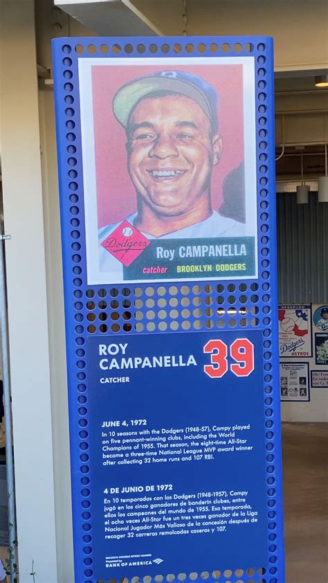 Roy Campanella #39 at Dodger Stadium