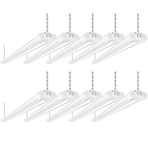 10 Pack 4FT Linkable LED Shop Light, Utility Shop Light Fixture, 4400lm ...