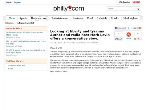 Looking at liberty and tyranny Author and radio host Mark Levin offers ...