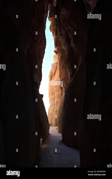 Inside looking out in the Al Qara caves in Saudi Arabia Stock Photo - Alamy