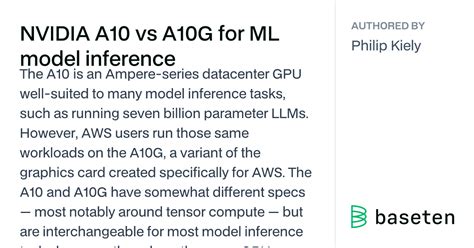 NVIDIA A10 vs A10G for ML model inference