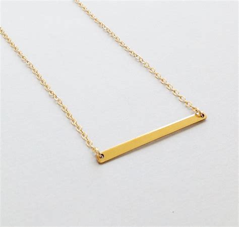 Gold Bar Necklacepersonalized Gift Necklace gold Filled - Etsy