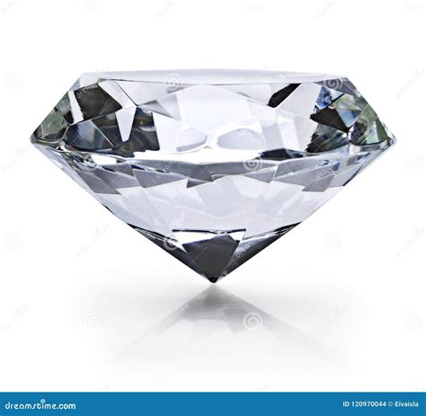 Beautiful Shiny Diamond, On White Background Stock Photo - Image of ...