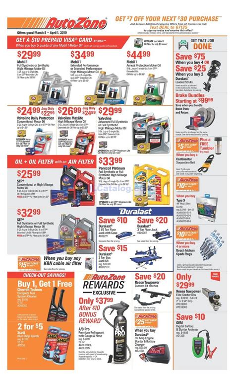 Autozone Parts Ad March 5 – April 1, 2019. Do you know what’s in and what’s hot in the Autozone ...