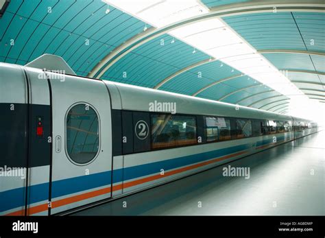 Maglev Train in Station, Shanghai Stock Photo - Alamy