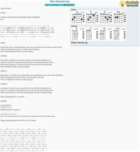 Chord: This I Promise You - tab, song lyric, sheet, guitar, ukulele | chords.vip