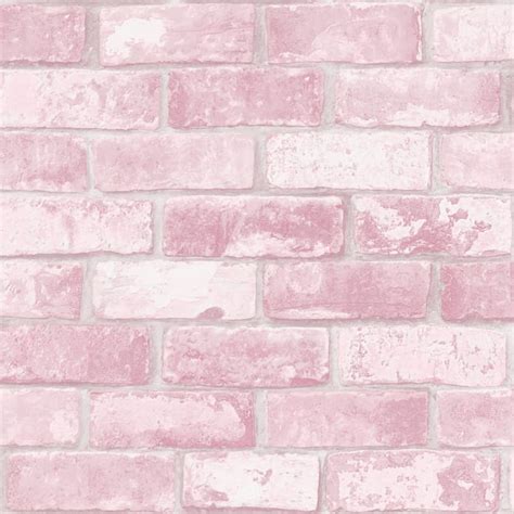 Glitter Brick Pink Wallpaper | Cheap Wallpaper - B&M