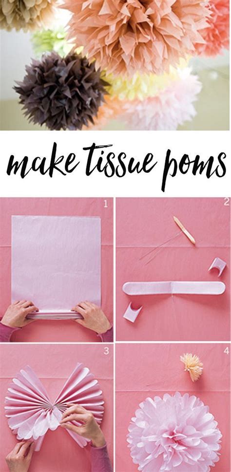 Diy tissue paper pom poms – Artofit