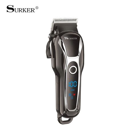 SURKER SK 805 Professional Rechargeable Hair Clipper Men's Cordless Hair Trimmer With LED ...