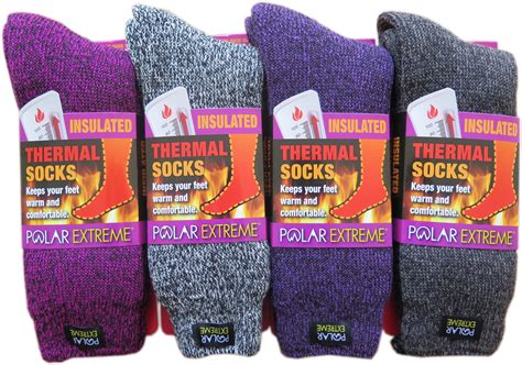 Polar Extreme Thermal Sock Extra Heavy Acrylic Winter Marled Socks 2-Packs Random Colors ...