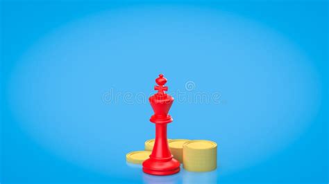 The King Chess for Strategy or Business Concept 3d Rendering Stock Illustration - Illustration ...