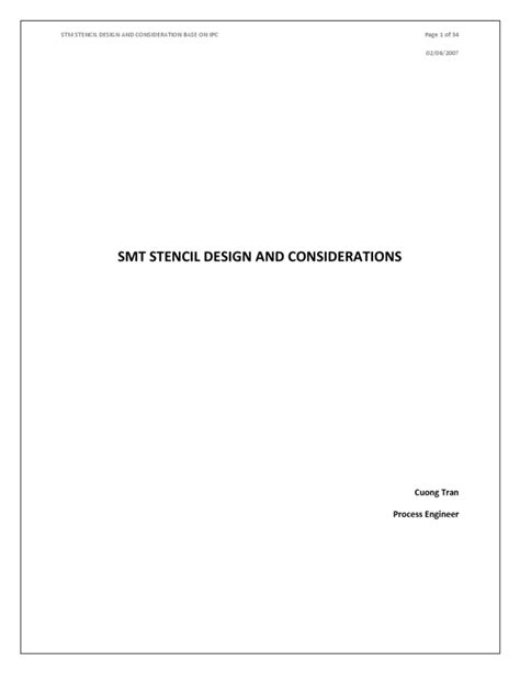 SMT Stencil Design | PDF | Printed Circuit Board | Industries