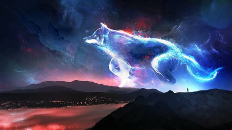 1366x768px | free download | HD wallpaper: Fantasy Animals, Wolf ...