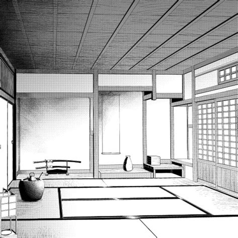 Japanese Style Room 01_Background Materials | MANGA MATERIALS