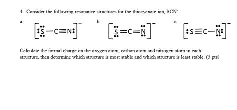 Solved 4. Consider the following resonance structures for | Chegg.com