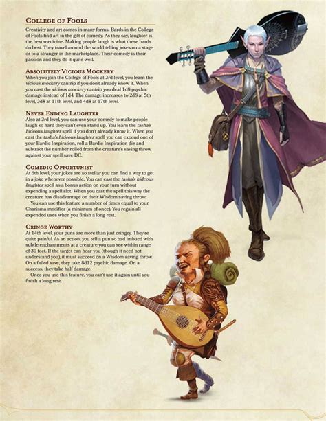 Bard subclass from @dnd-homebrew5e | Dnd bard, Dungeons and dragons ...