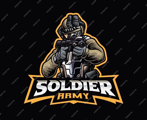 Premium Vector | Soldier mascot logo design