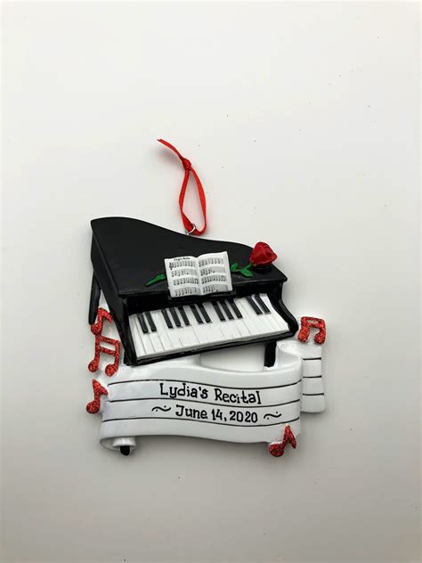 Piano Ornament Personalized Piano Ornament Piano Christmas - Etsy