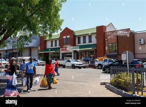 BOTSWANA, FRANCISTOWN, OCTOBER 28: Peoples on street in the second ...