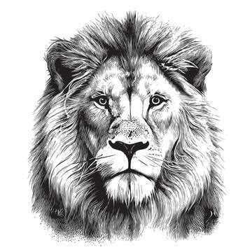 Lion Face Drawing