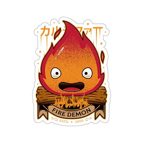 Calcifer Fire Demon Howl's Moving Castle Inspired Sticker - Etsy