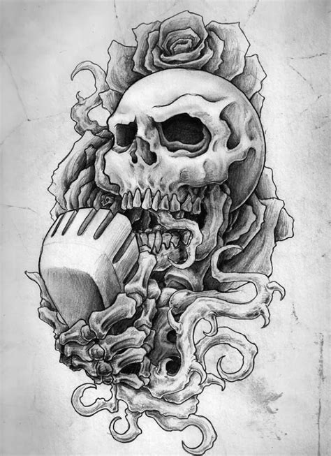 Med Tech. Запись со стены. | Skull tattoo design, Evil skull tattoo, Skull tattoo