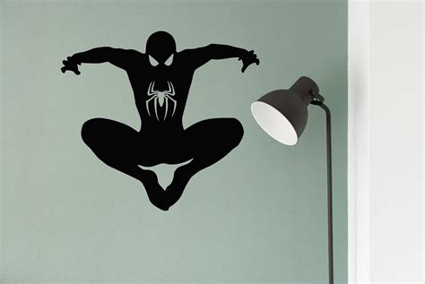 Spider-Man Wall Decal Spider-Man Vinyl Sticker Comics Wall | Etsy