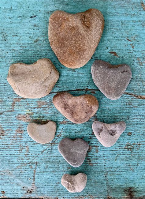 Heart Shaped Beach Rocks Lake Erie Set of 8 - Etsy