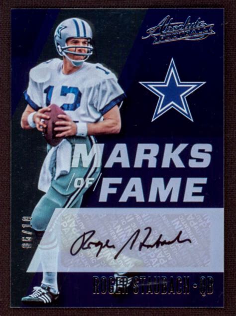 Roger Staubach Autograph 2017 Absolute Marks of Fame #16 | Pristine Auction