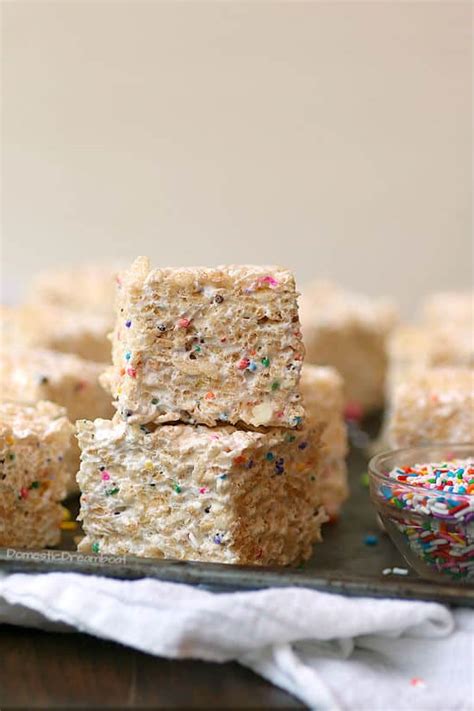 Homemade Marshmallow Rice Krispie Squares (GF) - Domestic Dreamboat