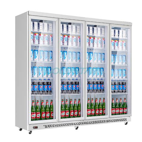 Commercial Glass Door Beverage Cooler LCD Transparent Single Door ...