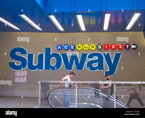 Times Square subway sign Stock Photo - Alamy