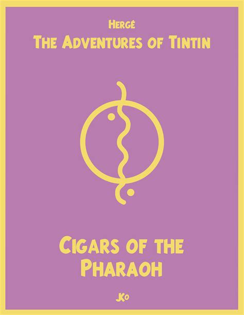 Writer, Wanderer, Wonderer, Tintin Minimalist Poster - Cigars of the Pharaoh