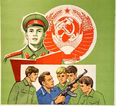 ORIGINAL POSTER AK-47 /Soviet MILITARY children's PROPAGANDA/Studying weapons/79 $99.00 - PicClick