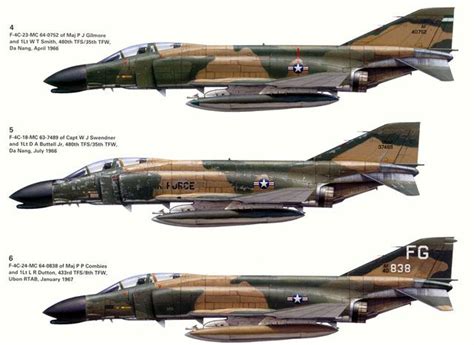 USAF F-4 Phantom II MiG Killers Aircraft Painting, Aircraft Art ...