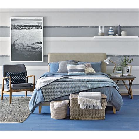 Gray and blue bedroom | Blue bedroom decor, Home decor bedroom, Coastal bedroom