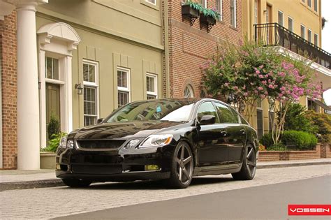 What Classy Looks Like: Black Lexus GS on Graphite Vossen RIms — CARiD ...