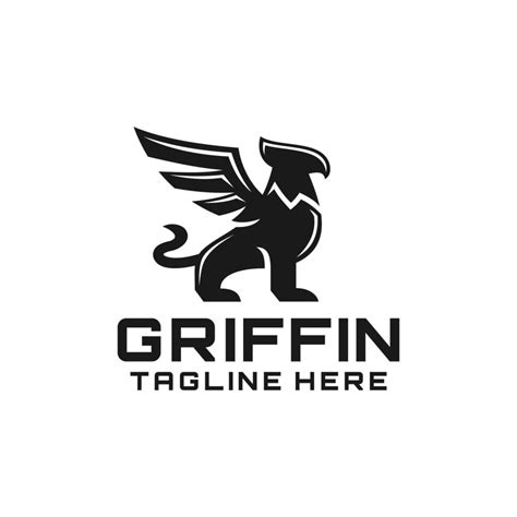 vintage silhouette Griffin logo design 4967214 Vector Art at Vecteezy