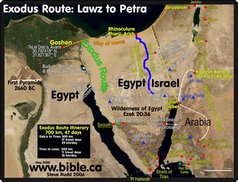 The Exodus Route: 22 Stops: Mt Sinai to 38 years at Kadesh Barnea