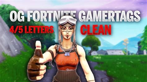 Clean OG 4/5 Letter Fortnite Gamertags - YouTube