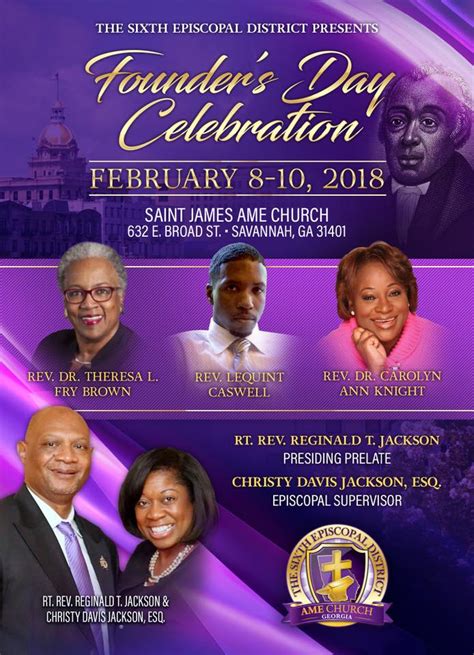 Join us for Founders Day 2018!... - 6th District AME Church